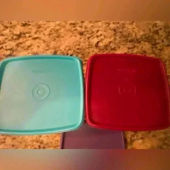 Vintage Tupperware Containers X 2 with Extra Purple Lid - Picture 2 of 3